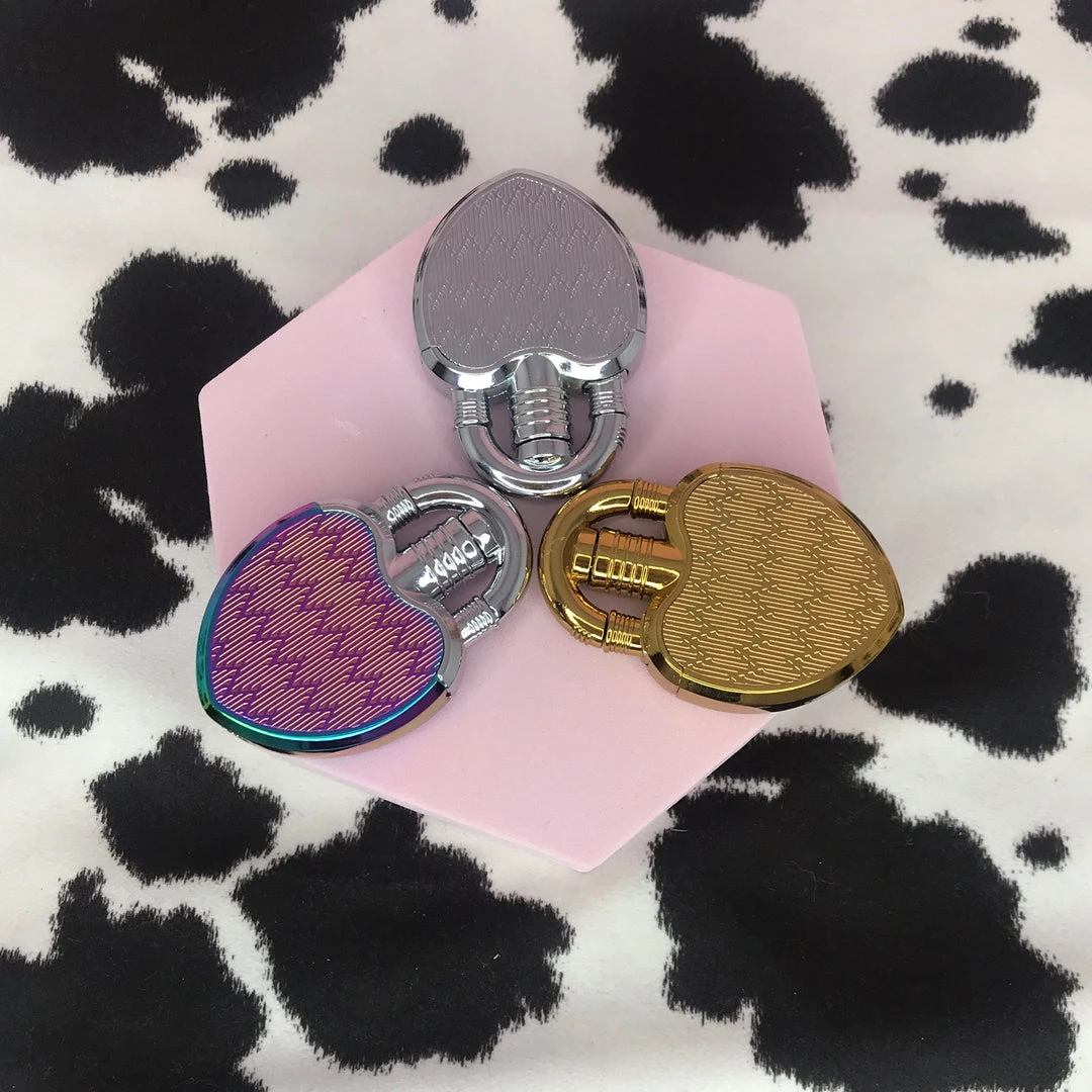 Burning Love Lighters Heart Lock Lighter- Iridescent 5 Burning Love Lighters Heart Lock Lighter- Iridescent