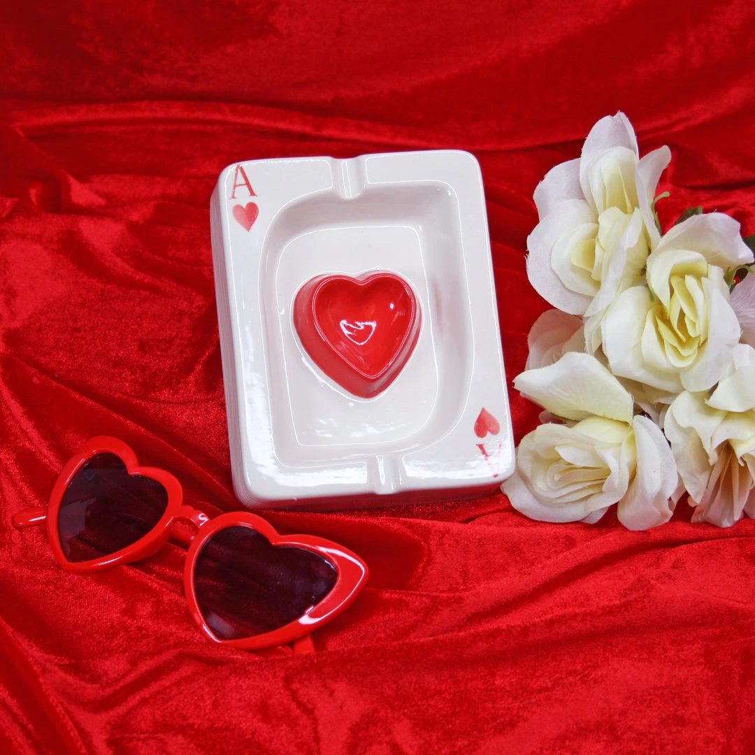 Burning Love Ace Of Hearts Ash Tray 5 Burning Love Ace Of Hearts Ash Tray
