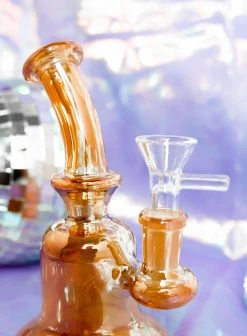 Burning Love Belle Of The Ball Water Pipe- Gold Iridescent Bongs