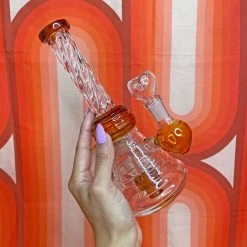 Burning Love Twirl Water Pipe- Amber Bongs