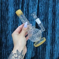 Burning Love Bongs Elegant Orb Bong- Honey