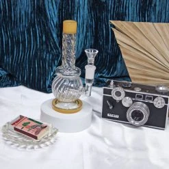 Burning Love Bongs Elegant Orb Bong- Honey