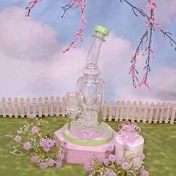Burning Love Flower Power Water Pipe- Mint Bongs