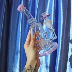 Burning Love Flower Power Water Pipe- Pink Bongs