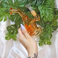 Burning Love Orange Bubble Water Pipe Bongs 9 Burning Love Orange Bubble Water Pipe Bongs