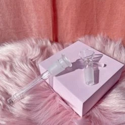 Burning Love Crystal Water Pipe- Rose Gold Iridescent