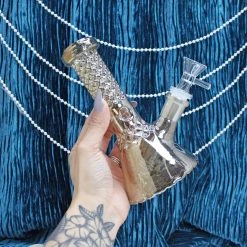 Burning Love Bongs Crystal Water Pipe- Gold