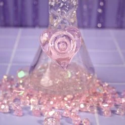 Burning Love Bongs Pink Crystal Water Pipe