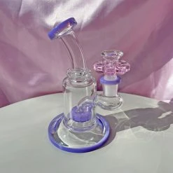 Burning Love Bongs Flower Power Water Pipe- Purple
