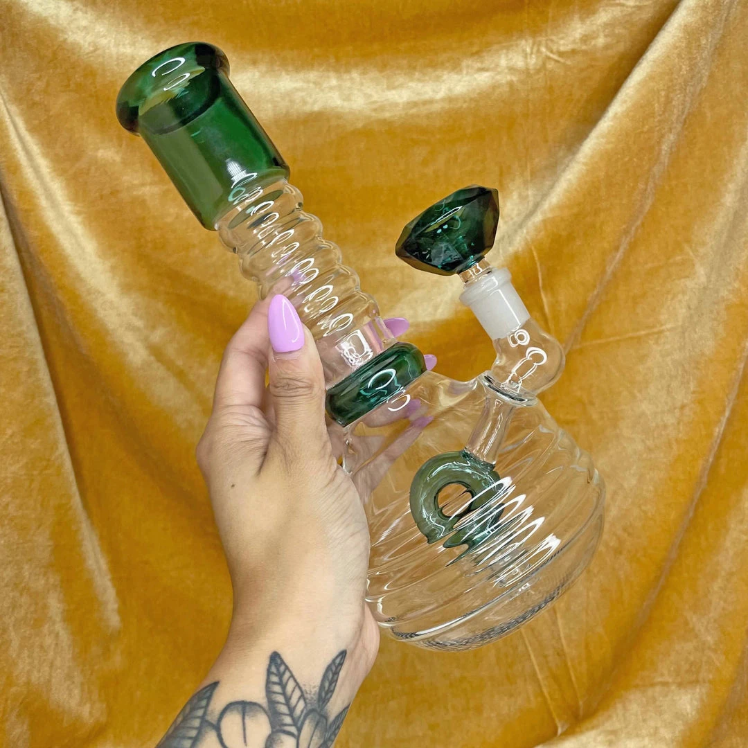 Burning Love Bongs With Perks Fancy Lad Water Pipe- Teal 3 Burning Love Bongs With Perks Fancy Lad Water Pipe- Teal
