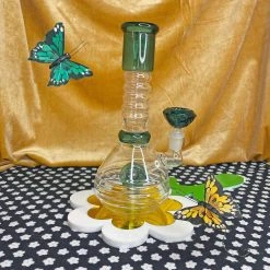 Burning Love Bongs With Perks Fancy Lad Water Pipe- Teal 8 Burning Love Bongs With Perks Fancy Lad Water Pipe- Teal