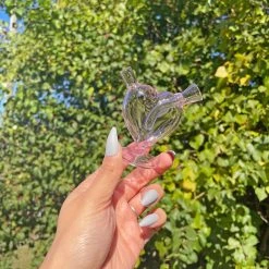 Burning Love Joint Accessories Mini Heart Bubbler- Pink