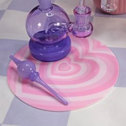 Shop Burning Love Hearts Heat Resistant Silicone Pad Concentrate Containers 8 Shop Burning Love Hearts Heat Resistant Silicone Pad Concentrate Containers