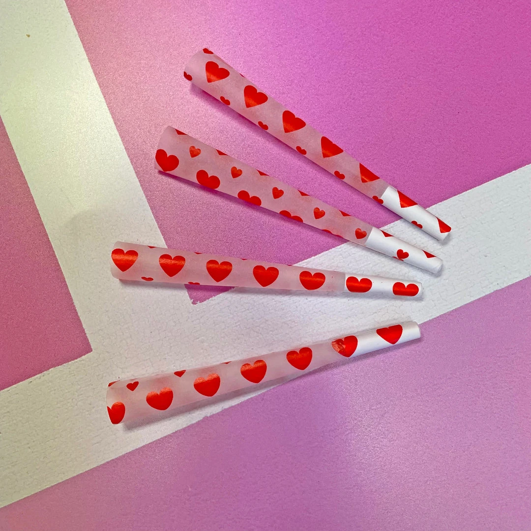 Shop Burning Love 4 Pack- Red Heart Cones 5 Shop Burning Love 4 Pack- Red Heart Cones