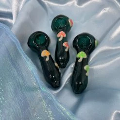 Burning Love Mushroom Bowl- Teal Pipes