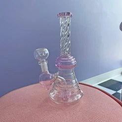 Burning Love Bongs Twirl Water Pipe- Pink