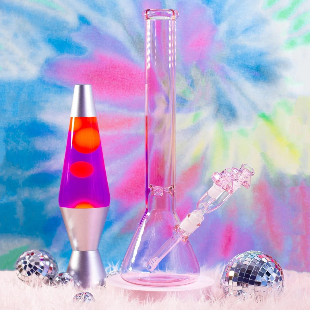 Burning Love 18" Twin Flame Bong- Pink 6 Burning Love 18" Twin Flame Bong- Pink