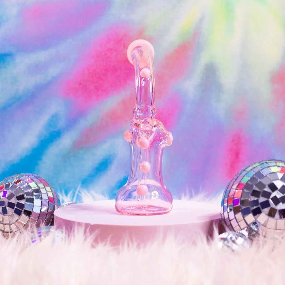 Shop Burning Love Pink Powerpuff Bubbler Pipes 5 Shop Burning Love Pink Powerpuff Bubbler Pipes