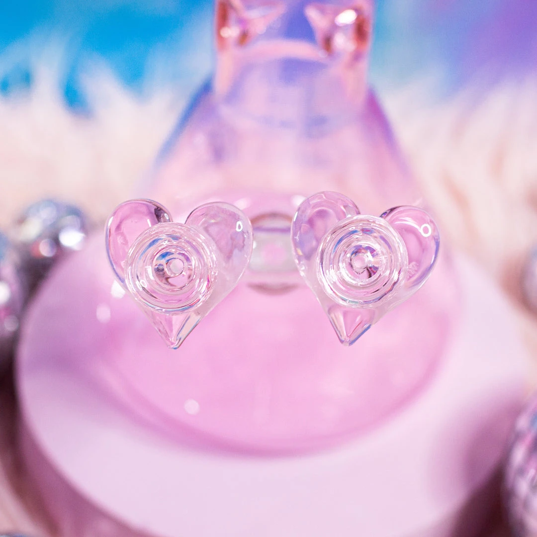 Burning Love 18" Twin Flame Bong- Pink 4 Burning Love 18" Twin Flame Bong- Pink