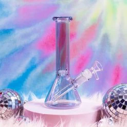 Burning Love Bongs Opalescent Beaker Bong- Onyx