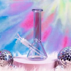 Burning Love Bongs Opalescent Beaker Bong- Onyx