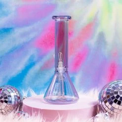 Burning Love Bongs Opalescent Beaker Bong- Onyx