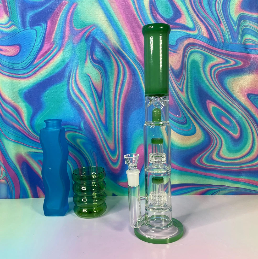 Burning Love 15" Super Smoker Water Pipe- Jade 6 Burning Love 15" Super Smoker Water Pipe- Jade