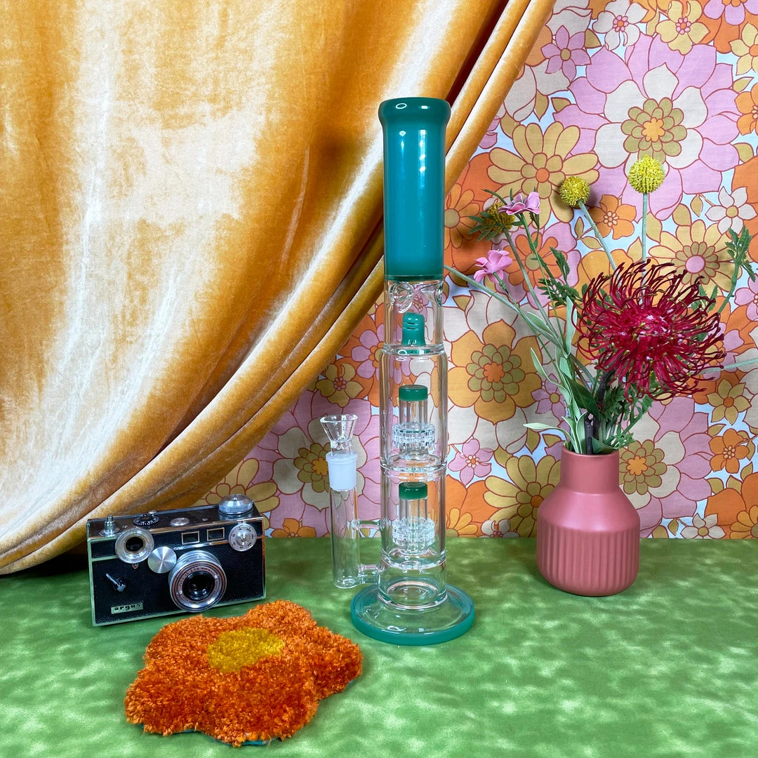 Burning Love 15" Super Smoker Water Pipe- Jade 8 Burning Love 15" Super Smoker Water Pipe- Jade