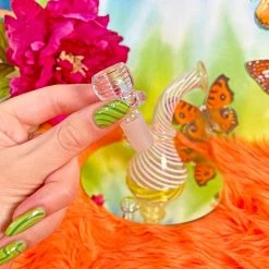 Burning Love Yellow Groovy Swirl Bong 10 Burning Love Yellow Groovy Swirl Bong