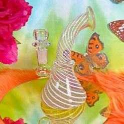 Burning Love Yellow Groovy Swirl Bong 12 Burning Love Yellow Groovy Swirl Bong