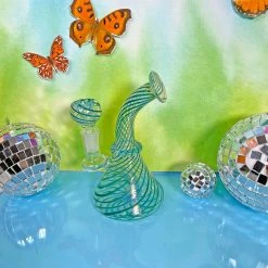 Burning Love Bubblers Green Groovy Swirl Bubbler