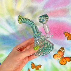 Burning Love Bubblers Green Groovy Swirl Bubbler