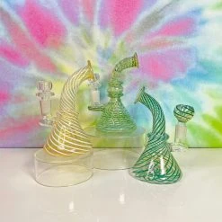 Burning Love Yellow Groovy Swirl Bong 13 Burning Love Yellow Groovy Swirl Bong