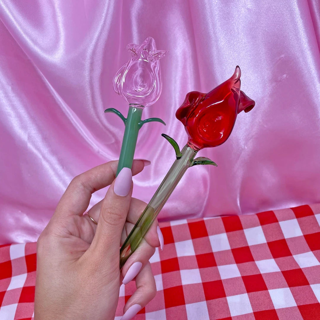 Burning Love Tulip Pipe- Pink Pipes 7 Burning Love Tulip Pipe- Pink Pipes