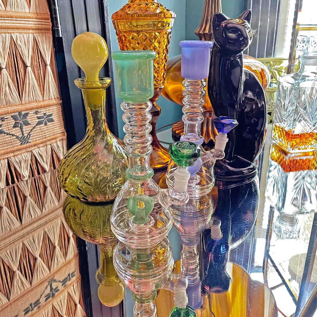 Burning Love Jade Water Pipe - Pastel Blue Bongs 5 Burning Love Jade Water Pipe - Pastel Blue Bongs