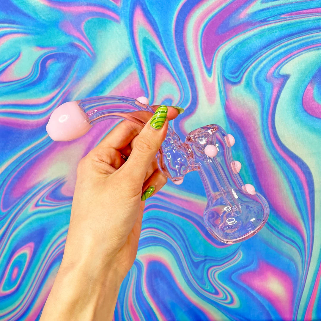 Shop Burning Love Pink Powerpuff Bubbler Pipes 4 Shop Burning Love Pink Powerpuff Bubbler Pipes