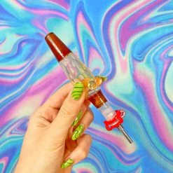 Shop Burning Love Lava Lamp Dab Straw- Amber