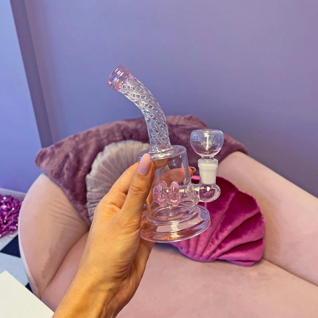 Burning Love Chic Water Pipe- Pink Bongs 4 Burning Love Chic Water Pipe- Pink Bongs