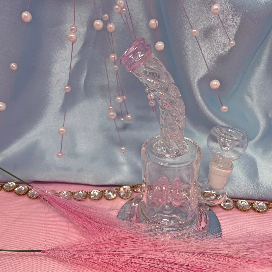 Burning Love Chic Water Pipe- Pink Bongs 5 Burning Love Chic Water Pipe- Pink Bongs