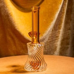 Burning Love Bongs Regal Gem Water Pipe- Amber 9 Burning Love Bongs Regal Gem Water Pipe- Amber