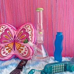 Burning Love Bongs Material Girl Water Pipe- Green 17 Burning Love Bongs Material Girl Water Pipe- Green