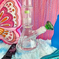 Burning Love Bongs Material Girl Water Pipe- Green 12 Burning Love Bongs Material Girl Water Pipe- Green