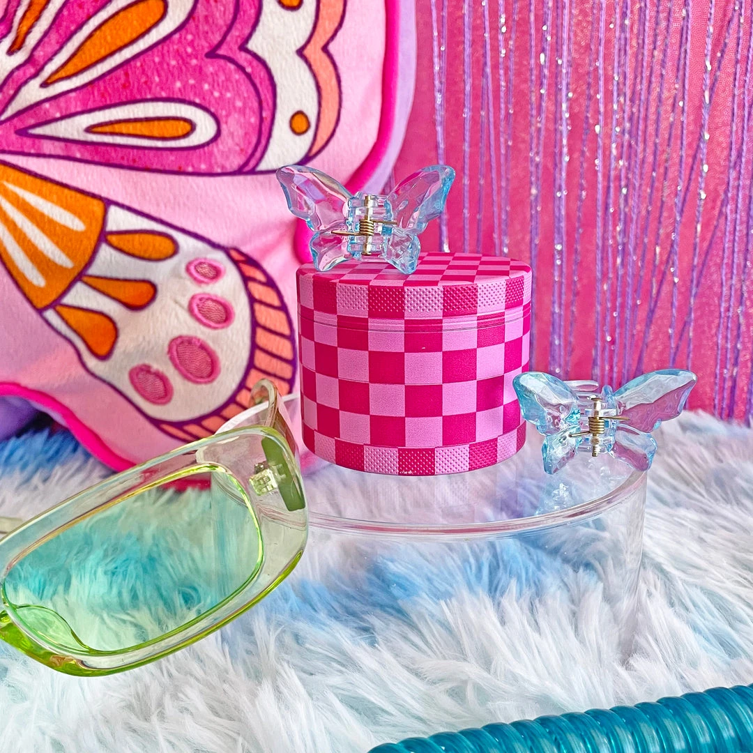 Burning Love Pink Checkerboard Grinder 5 Burning Love Pink Checkerboard Grinder