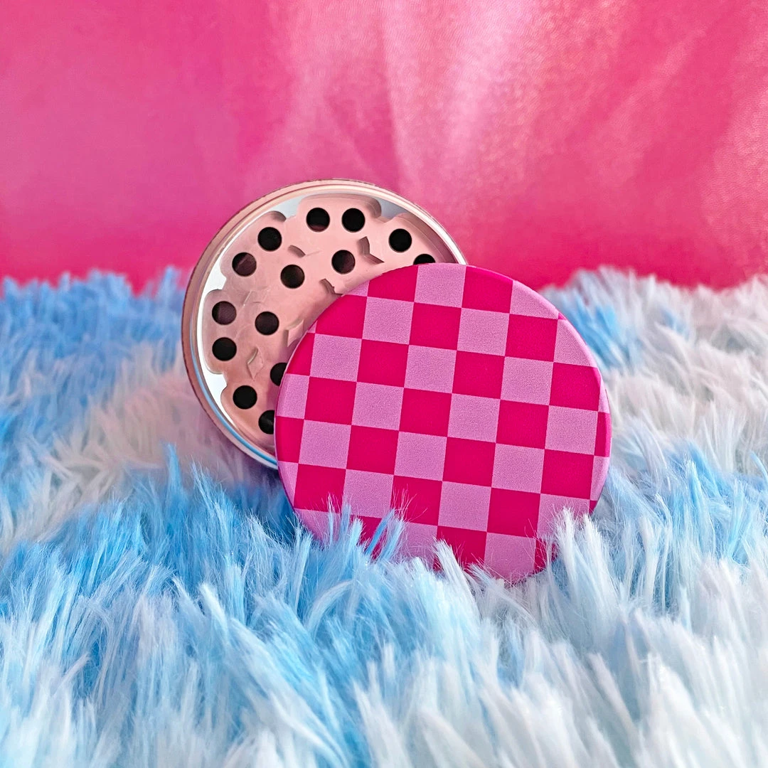 Burning Love Pink Checkerboard Grinder 4 Burning Love Pink Checkerboard Grinder