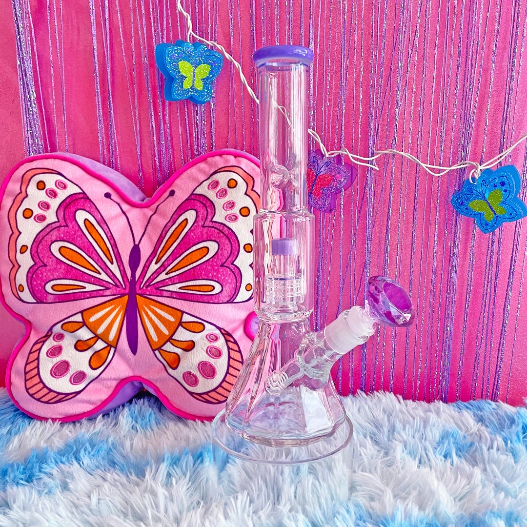 Burning Love Material Girl Water Pipe- Purple 3 Burning Love Material Girl Water Pipe- Purple