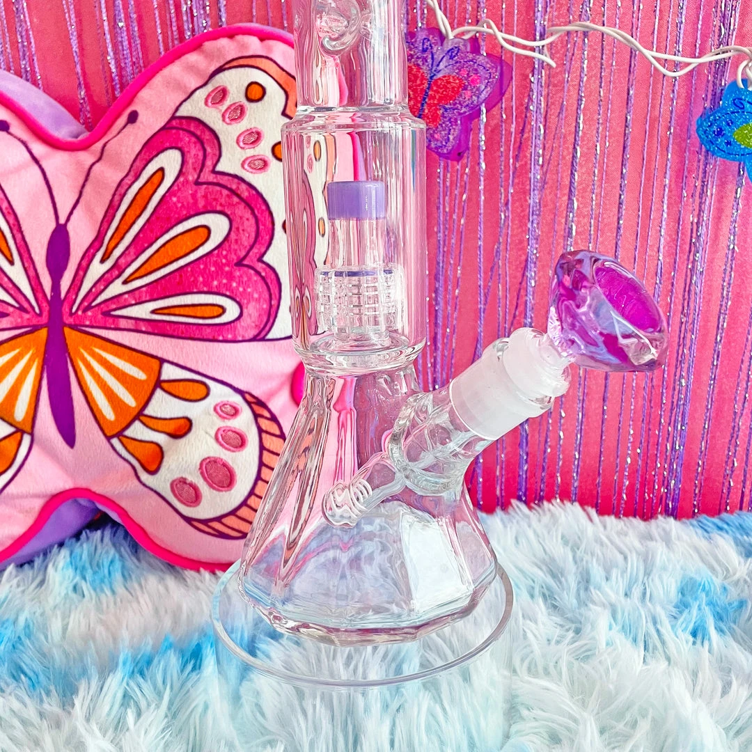 Burning Love Material Girl Water Pipe- Purple 4 Burning Love Material Girl Water Pipe- Purple
