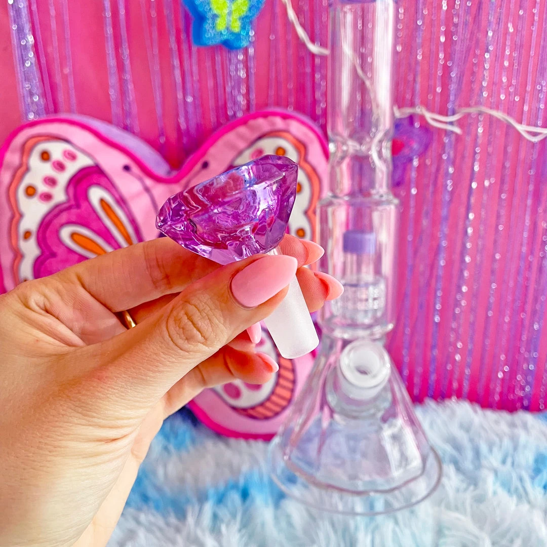 Burning Love Material Girl Water Pipe- Purple 7 Burning Love Material Girl Water Pipe- Purple