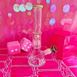 Burning Love Bongs Material Girl Water Pipe- Green 14 Burning Love Bongs Material Girl Water Pipe- Green