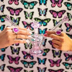 Burning Love Lovebirds Water Pipe- Pink