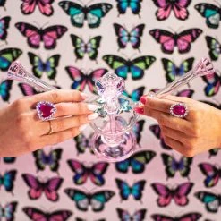 Burning Love Lovebirds Water Pipe- Pink